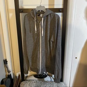 Gray zip up hoodie